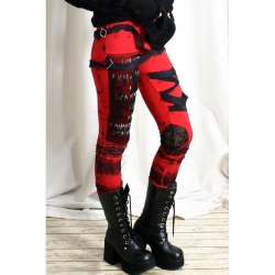 Legginsy gotyckie sznurowane