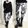 Legginsy gotyckie sznurowane