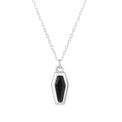 Naszyjnik Black Agate Coffin
