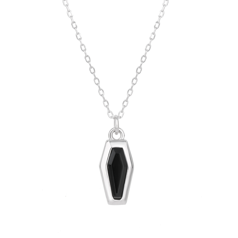 Naszyjnik Black Agate Coffin Naszyjnik Black Agate Coffin